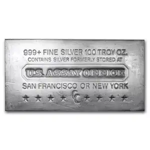 100oz Silver Bar - US Assay Office (1)