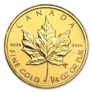 Any Year 1/4oz Canadian Gold Maple Leaf (Scruffy) (2)