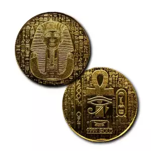 Monarch 1/200 oz .9999 fine gold King Tut Round
