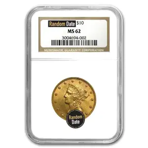 Any Year (1838 - 1907) $10 Liberty Head - NGC - MS62