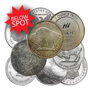 Random Mint 1 oz Generic Silver Round (Varied Condition, Our Choice) | BELOW SPOT!