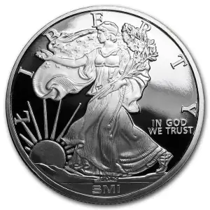 1oz Waling Liberty Silver Round - Sunshine Mint (SMI)