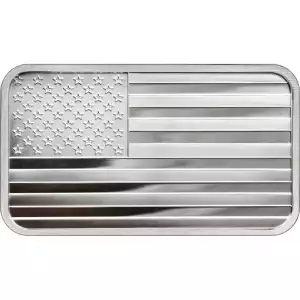 5oz SilverTowne American Flag Silver Bar