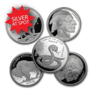 Random Mint 2oz Generic Silver Round - Secondary Market (2)