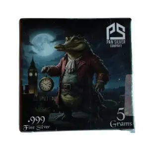 5 Gram Silver Peter Pan Series: Tick Tock by Pan Silver Company [DUPLICATE for #511918]