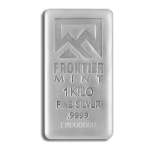 Frontier Mint 1 Kilo Silver Cast Bar | Frosted Finish (w/ COA)