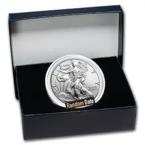 Any Year 1oz Silver Eagle  Burnished- with Box and COA (2)
