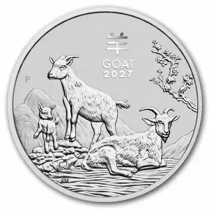 2027 Australia 1 Kilo Silver Lunar Goat BU (Series III)
