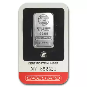1 oz Platinum Bar - Engelhard (In Assay)