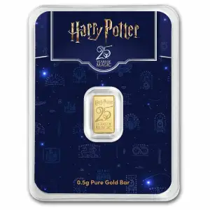 2026 Harry Potter 25 Years of Magic 1/2 Gram .9999 Gold Bar – Mintage 10,000