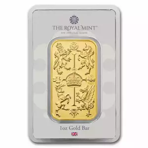 1oz Gold Bar - Great Britain Royal Celebration Bar