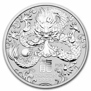 2024 1oz Silver Lunar Dragon BU