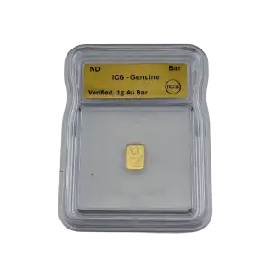 Valcambi 1 Gram Gold Bar - Genuine, ICG