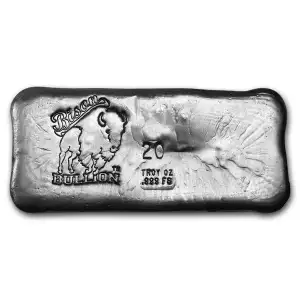 Bison Bullion 20oz Silver Cast Bar