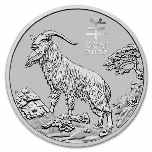 2027 Australia 1 oz Platinum Lunar Goat BU (Series III)