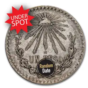 1920-1945 Mexican Silver 1 Peso Cap & Rays (0.3856) | Avg Circ (3)