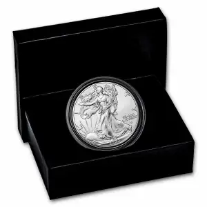 2022-W 1 oz Burnished American Silver Eagle (w/Box & COA)