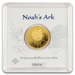 2026 Armenia 1 gram Gold 100 Dram Noah's Ark BU