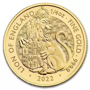 2022 Great Britain 1/4oz Gold Royal Tudor Beast: The Lion of England