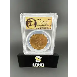 1908 $20 No Motto