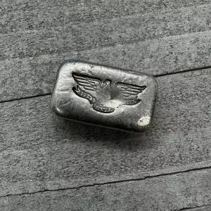 Vintage WH Foster 3oz Hand Poured Silver Bar | Deak Triangle & Star