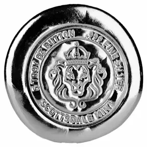 Scottsdale Button 5 oz Silver Round