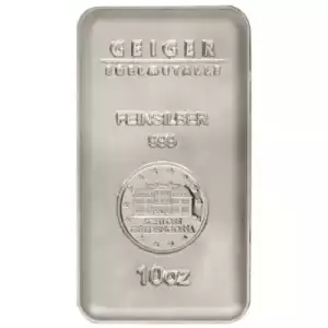 10oz Geiger Security Line Silver Bar