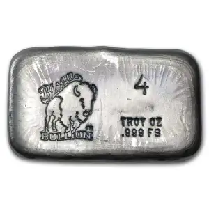Bison Bullion 4oz Silver Bar