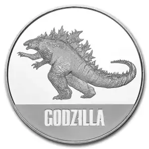 2021 Niue 1 oz Silver $2 Godzilla Coin