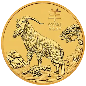 2027 1/10 oz Australian Perth Mint Gold Lunar Series III: Year of the Goat