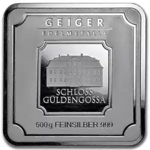 500 Gram Geiger Square Silver Bar