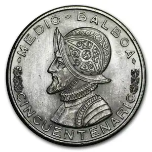 1953 Panama Silver 1/2 Balboa