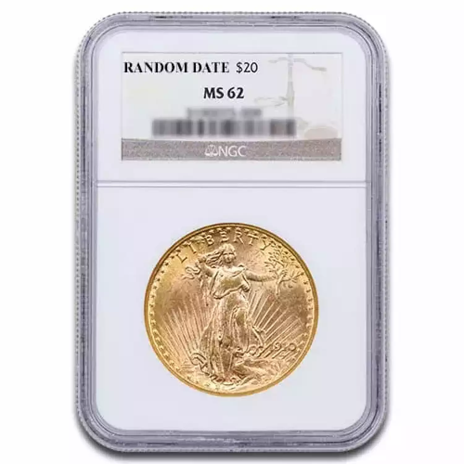 St. Gaudens $20 (1907 – 1933) - NGC - MS62