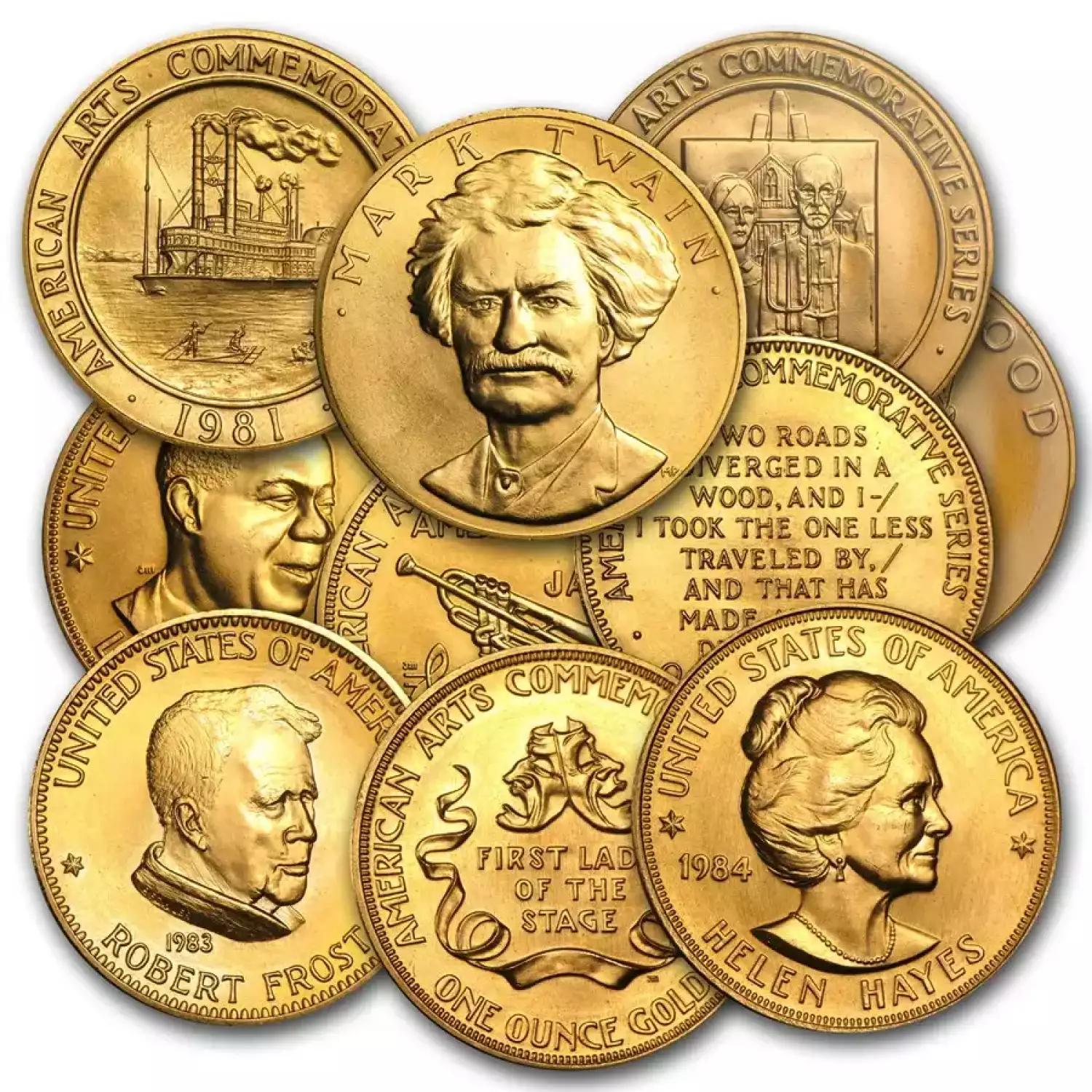 U.S. Mint 1 oz Gold Commemorative Arts Medal (Random) (1)