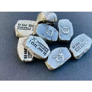 X-Metals: 1oz Silver Hand Poured Nugget